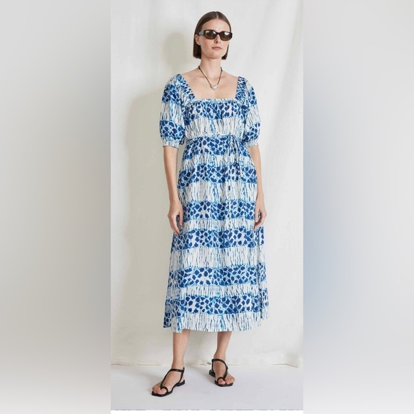 Apiece Apart Gali Shirred Midi Dress- NWOT - Picture 4 of 10